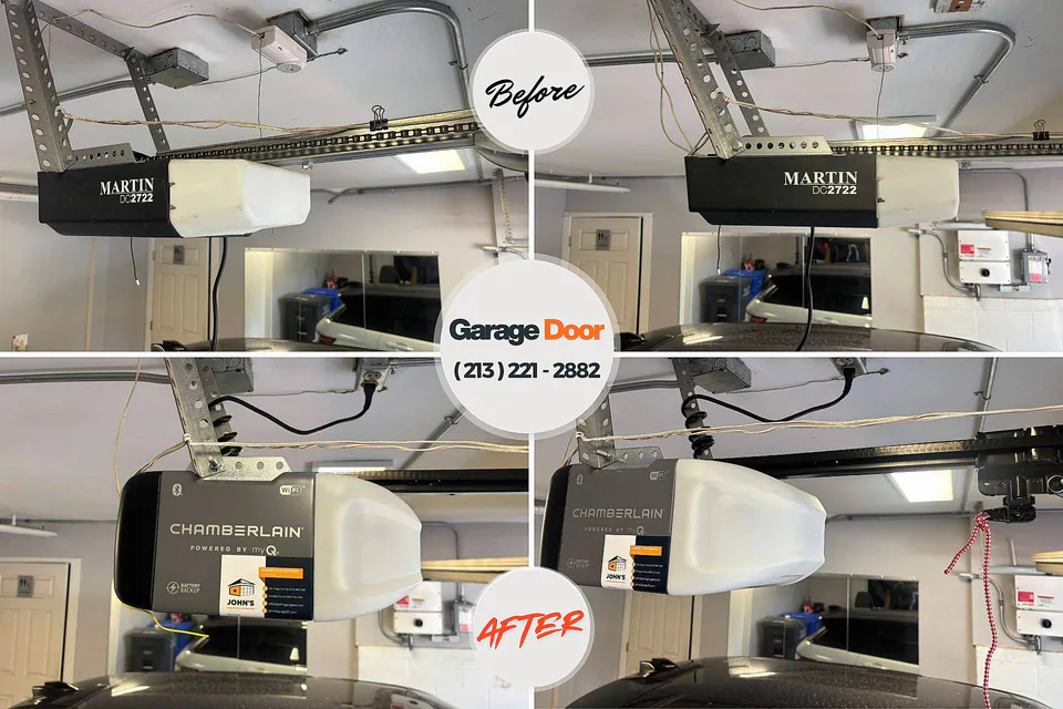 Before and after: garage door repair Sudden Valley, WA